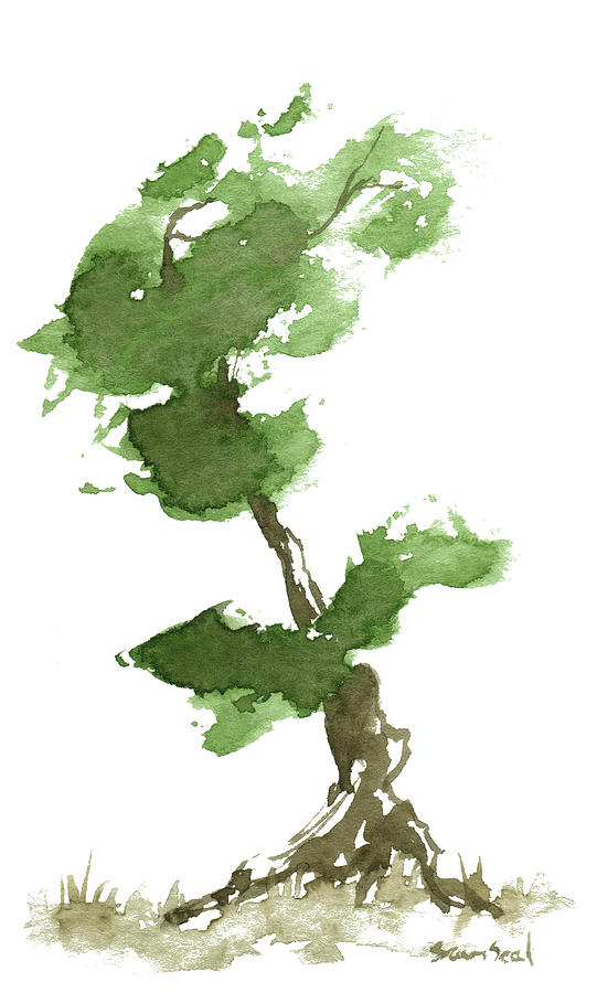 Little Zen Tree 184 Painting by Sean Seal