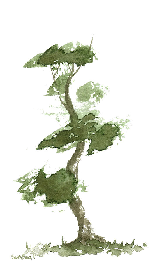 Little Zen Tree 185 Painting by Sean Seal