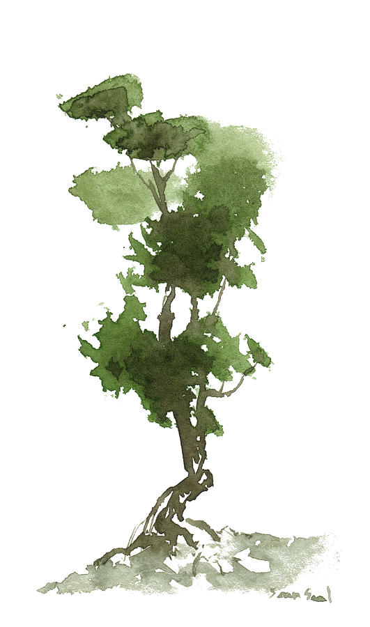 Tree Painting - Little Zen Tree 186 by Sean Seal