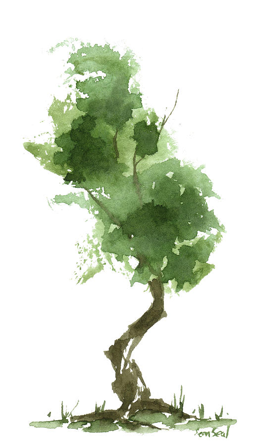 Little Zen Tree 187 Painting by Sean Seal