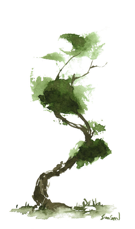 Little Zen Tree 188 Painting by Sean Seal