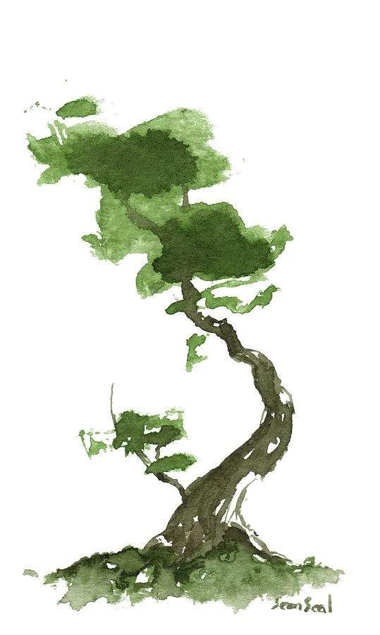 Little Zen Tree 189 Painting by Sean Seal