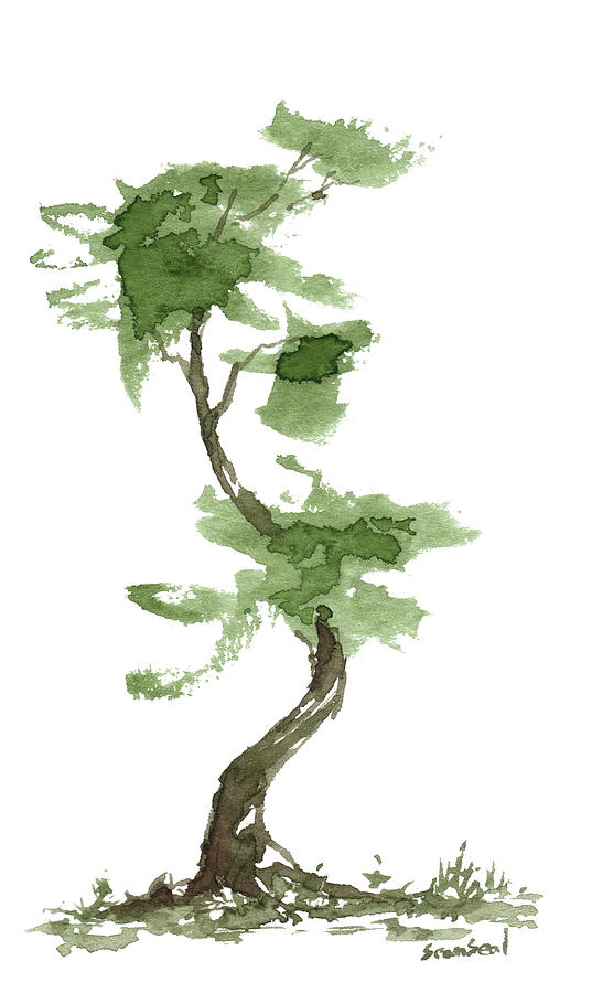 Little Zen Tree 193 Painting by Sean Seal