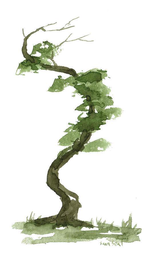 Little Zen Tree 196 Painting by Sean Seal
