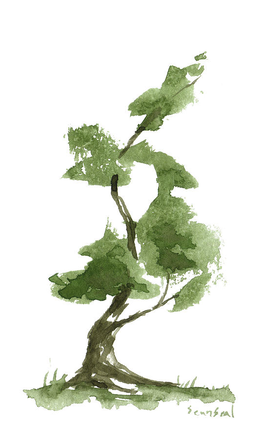 Little Zen Tree 197 Painting by Sean Seal