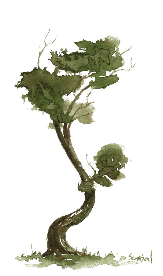 Little Zen Tree 201 Painting by Sean Seal