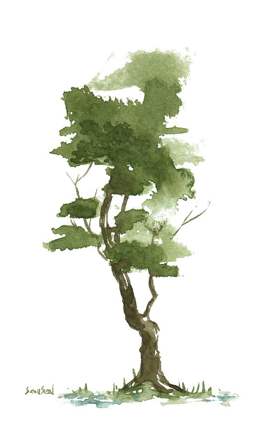 Little Zen Tree 203 Painting by Sean Seal
