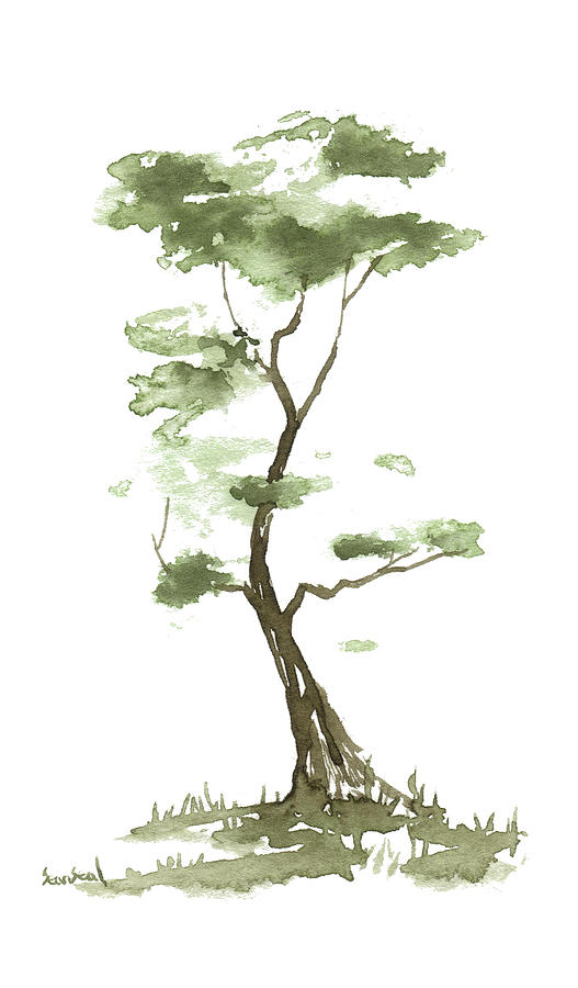 Little Zen Tree 204 Painting by Sean Seal