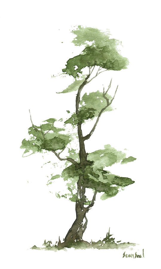 Little Zen Tree 205 Painting by Sean Seal