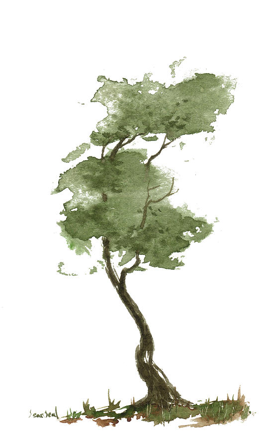 Little Zen Tree 206 Painting by Sean Seal