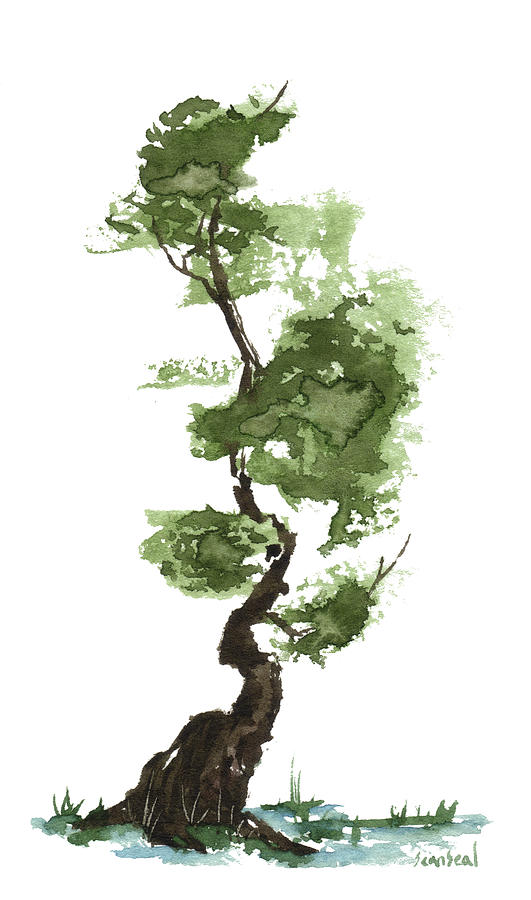 Little Zen Tree 207 Painting by Sean Seal