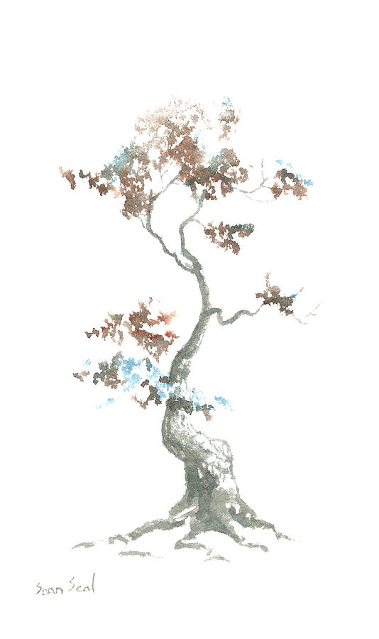 Tree Painting - Little Zen Tree 444 by Sean Seal