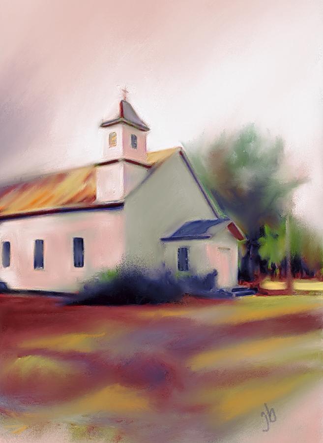 Church Digital Art - Little Zion Church by Jennifer Buerkle
