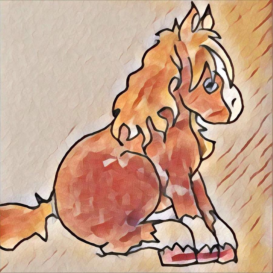 Littlest pony Digital Art by Megan Walsh