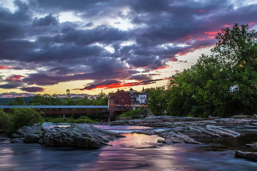 Littleton Sunset on the Rocks Photograph by White Mountain Images
