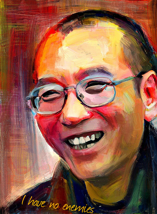 Liu Xiaobo Tribute Portrait Digital Art by Yury Malkov