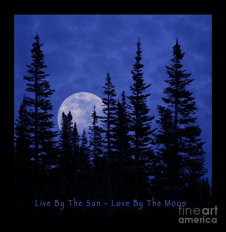 Glacier National Park Photograph - Live By The Sun Love By The Moon by Lone Palm Studio