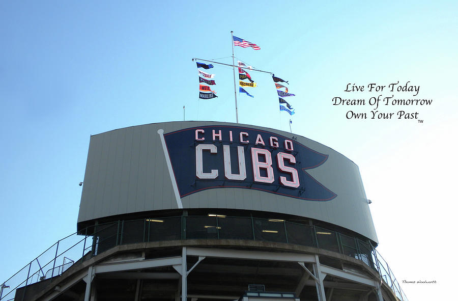 Live Dream Own Baseball Chicago Cubs Signage Text Photograph by Thomas Woolworth