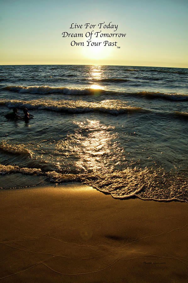 Live Dream Own On The Beach Vertical Text Photograph by Thomas Woolworth
