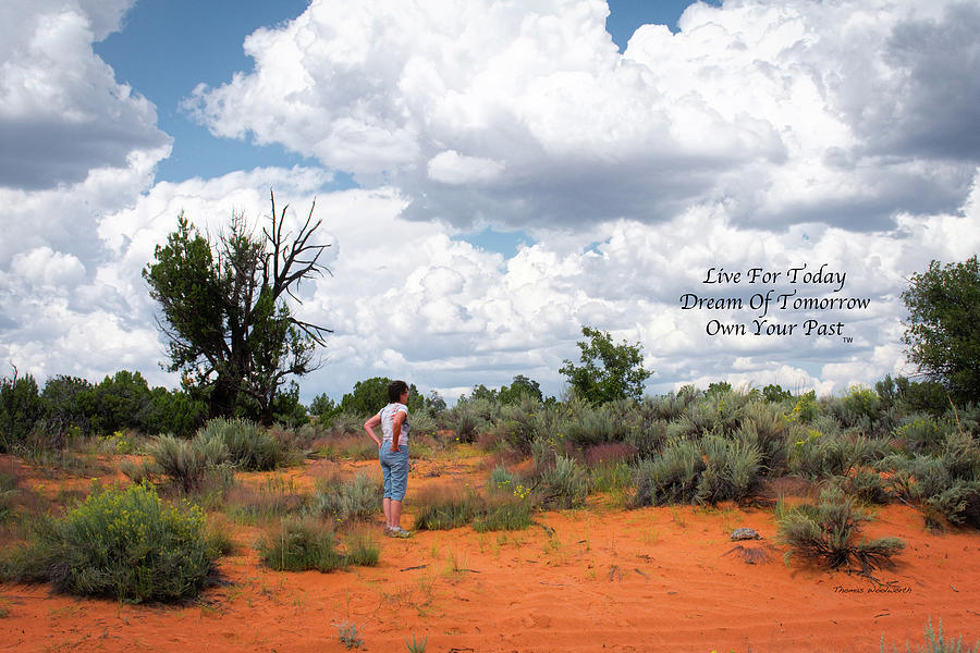 Live Dream Own Southern Utah Desert Area Text Photograph by Thomas Woolworth