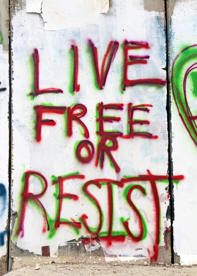 Live Free or Resist Painting by Munir Alawi