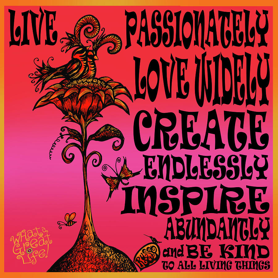 Live Love Inspire Mixed Media by Wagl Store - Fine Art America