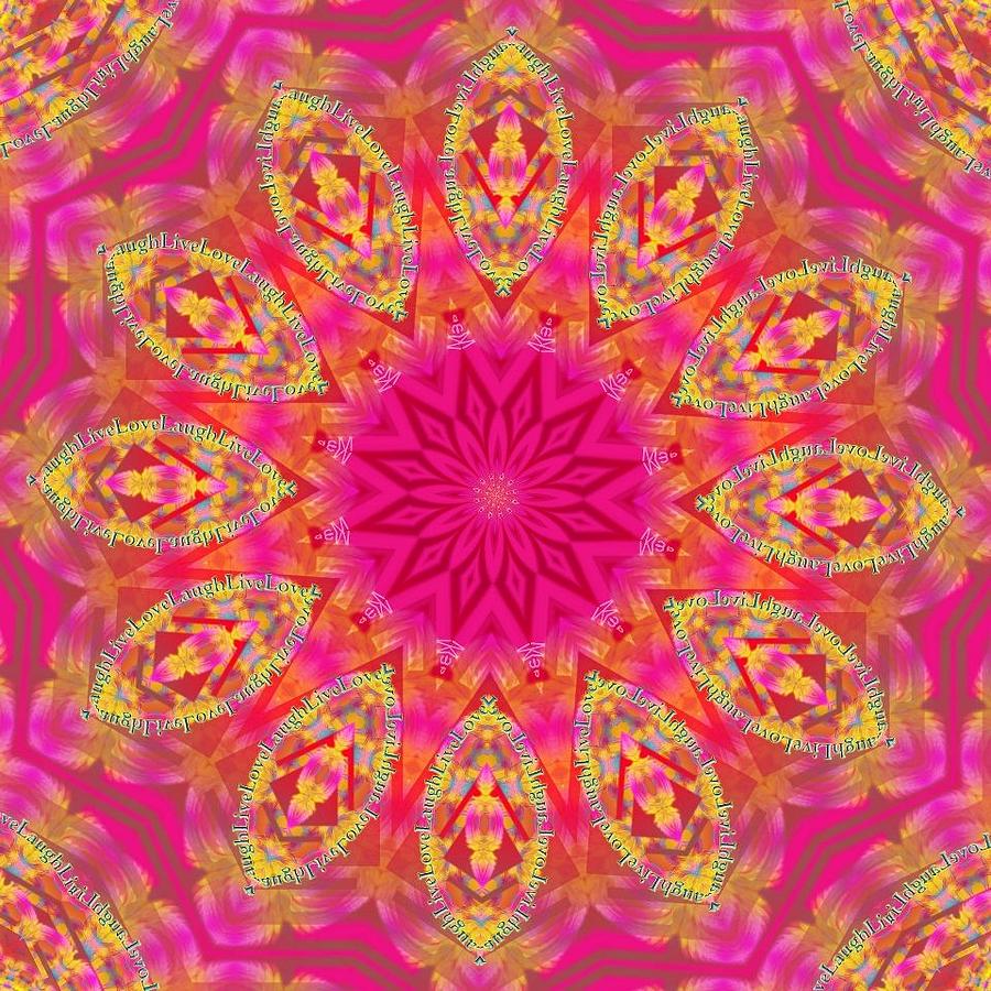 Live Love Laugh Mandala Digital Art by Sarah Niebank