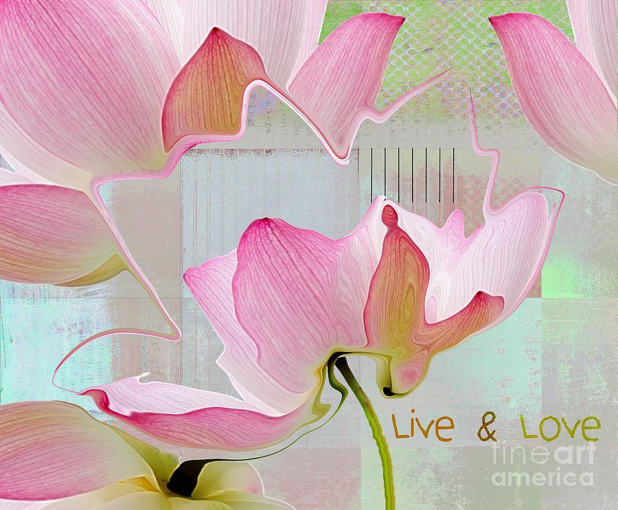 Live n Love - absfl23b Digital Art by Variance Collections