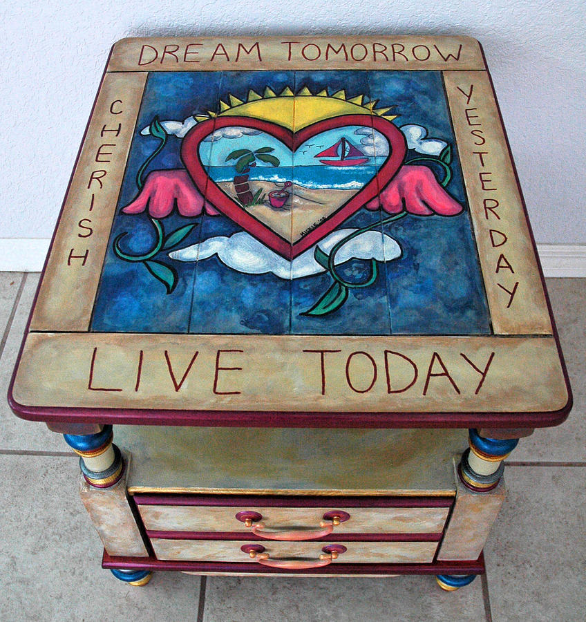 Whimsical Mixed Media - Live Today by Mickie Boothroyd