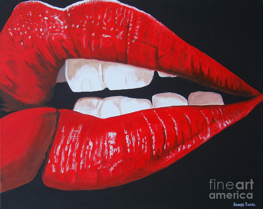 Lipstick Painting - Live Your Dream by Stuart Engel