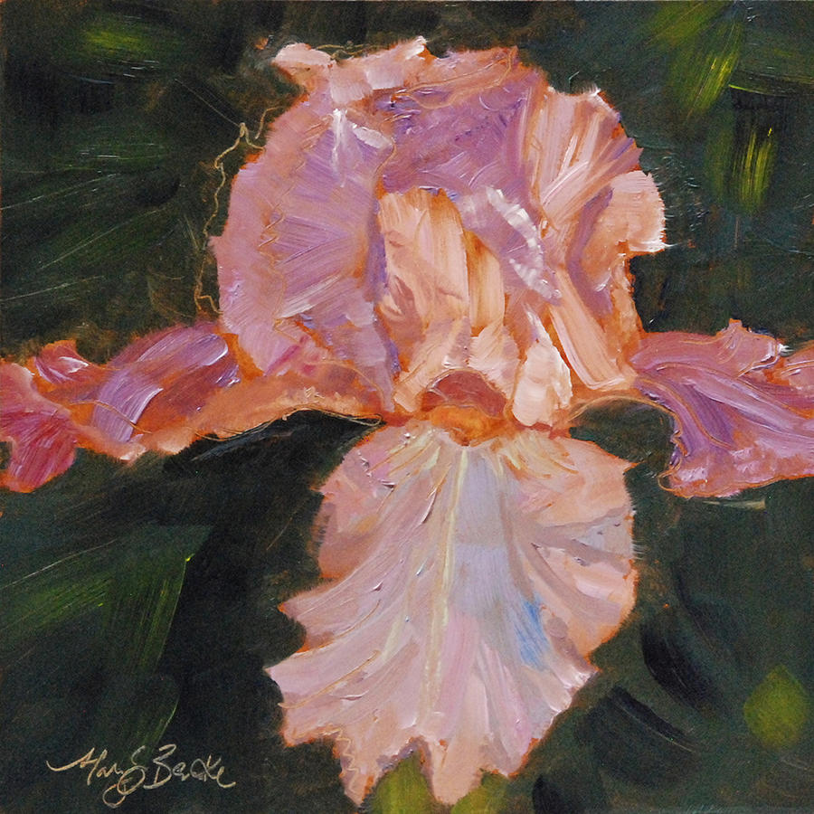 Lively Iris Painting by Mary Benke