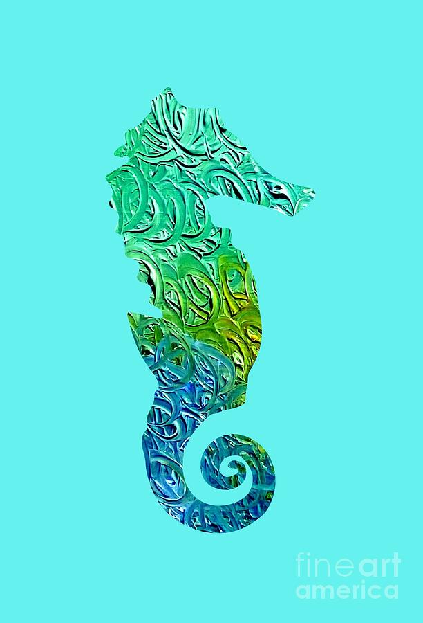 Lively Seahorse Digital Art by Rachel Hannah - Fine Art America
