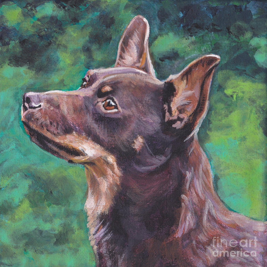 Liver Lancashire Heeler Painting by Lee Ann Shepard