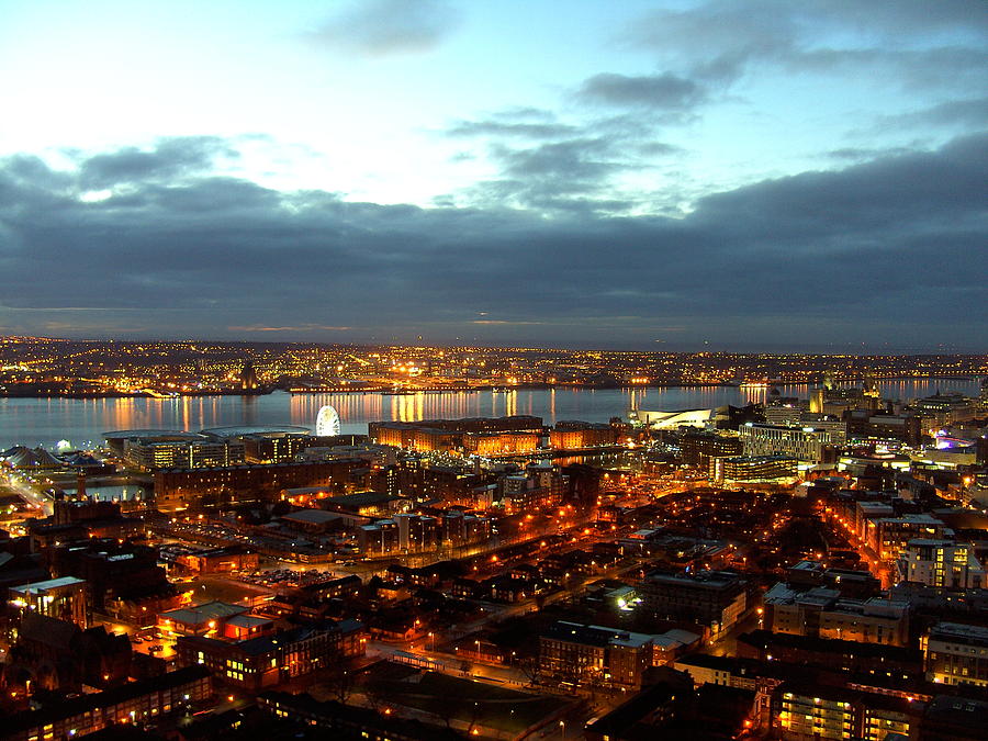 Liverpool City and River Mersey Photograph by Steve Kearns