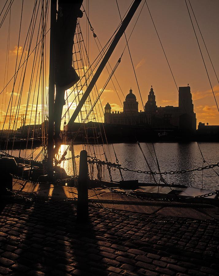 Architecture Photograph - Liverpool, England View From Albert Dock by The Irish Image Collection 