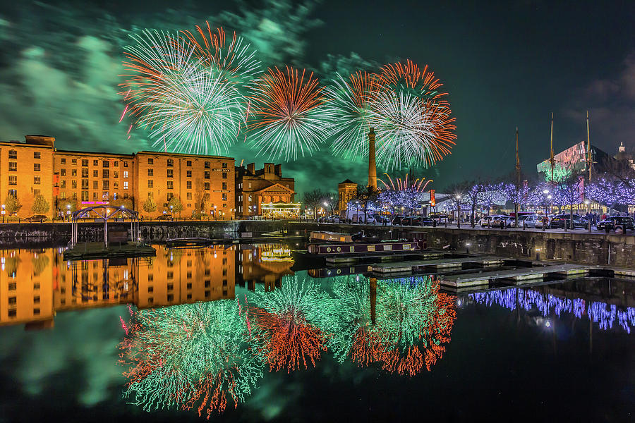 Fireworks Photograph - Liverpool River Of Light by Paul Madden