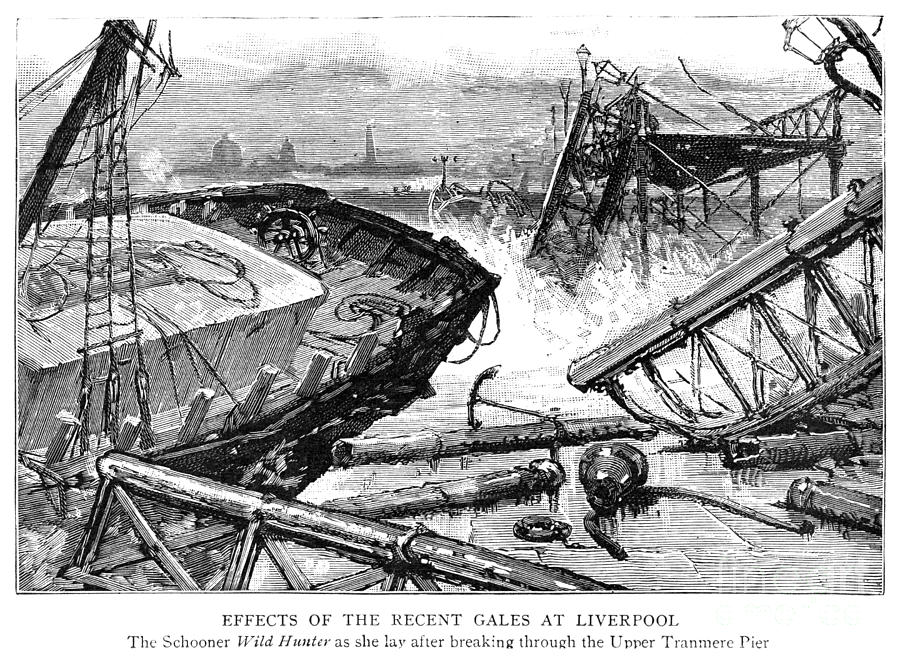 Liverpool Shipwreck 1887 Painting by Granger