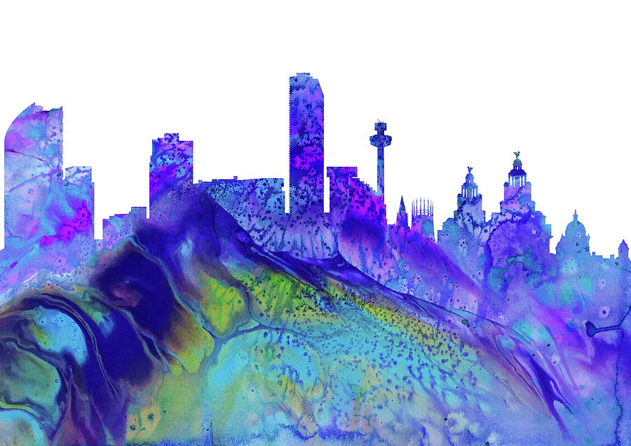 Liverpool Skyline Digital Art - Liverpool Skyline by Erzebet S