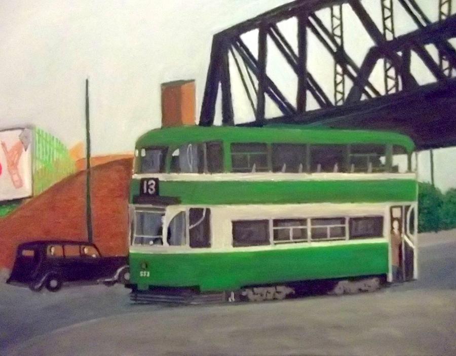 Liverpool Tram 1953 Painting by Peter Gartner