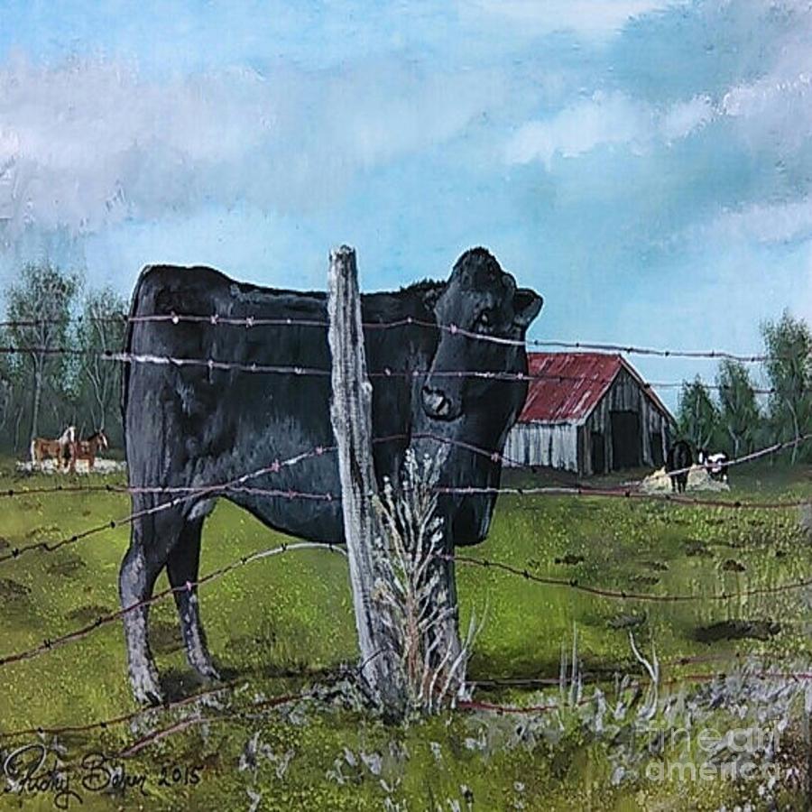 Livestock Morning Painting by Ricky Baker - Pixels