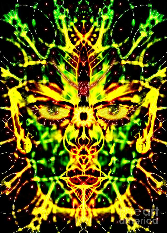 Nature Digital Art - Living Face of Gaia by Michael African Visions