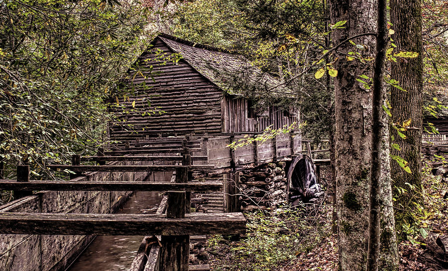 Cable Mill gristmill 2 - Great Smoky Mountains National Park Photograph by Wes Iversen
