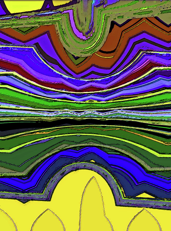 Abstract Digital Art - Living in Wyoming by Lenore Senior