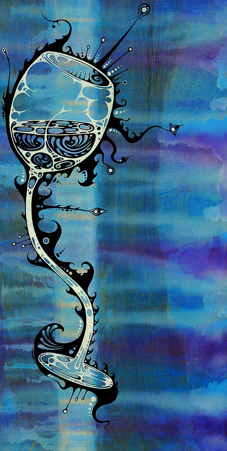 Wine Painting - Living Merlot by John Benko Wine Painting - Living Merlot by John Benko
