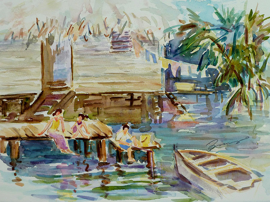 Living on the Water Painting by Xueling Zou
