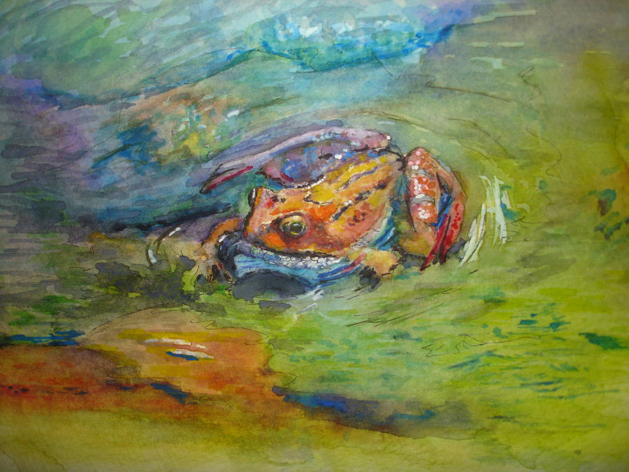 Frog Painting - Living Rainbow by Kerra Lindsey Frog Painting - Living Rainbow by Kerra Lindsey