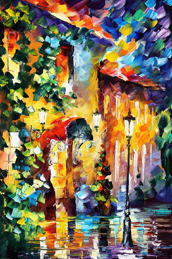 Living Town Painting by Leonid Afremov | Fine Art America