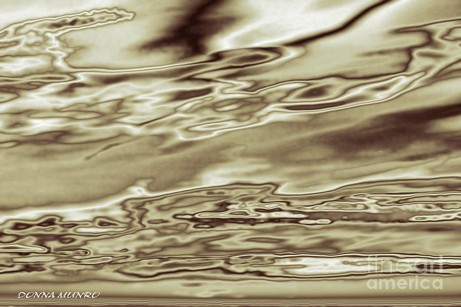 Living Waters with Gold Digital Art by Donna L Munro