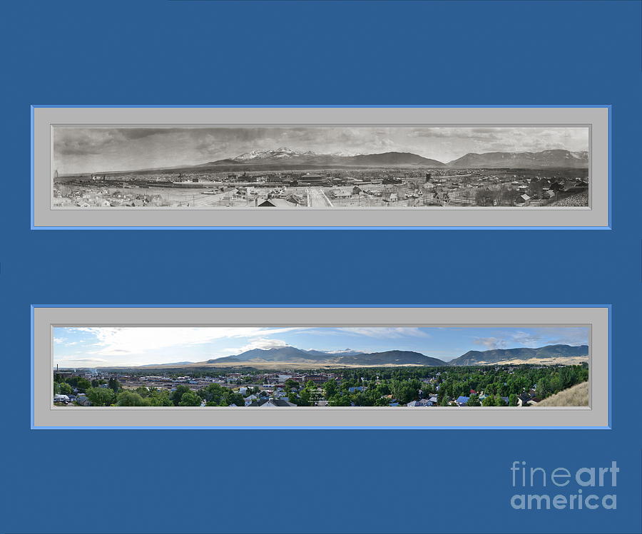Livingston MT Historic Panoramic Reproduction Photograph by Ken DePue