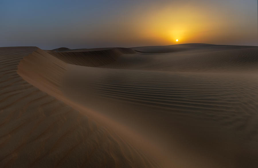 Liwa Desert Sunrise Photograph by Bo Nielsen